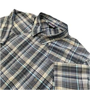 Patagonia Shirt Mens XXL Bandito Plaid Vented Hiking Fishing Snap Short Sleeve